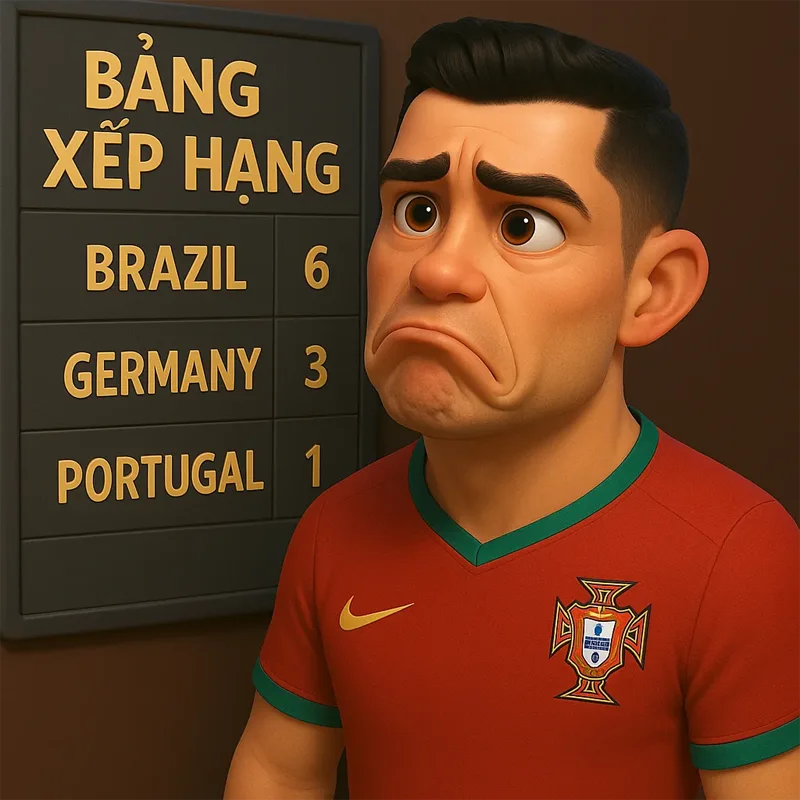 Cristiano Ronaldo nhìn bảng xếp hạng TyLeKeo