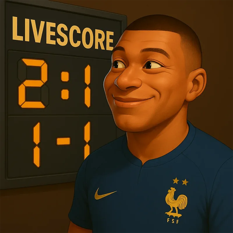 Mbappé xem bảng Livescore tại TyLeKeo